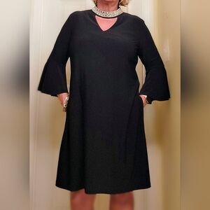 Elegant Black Long Sleeve Dress